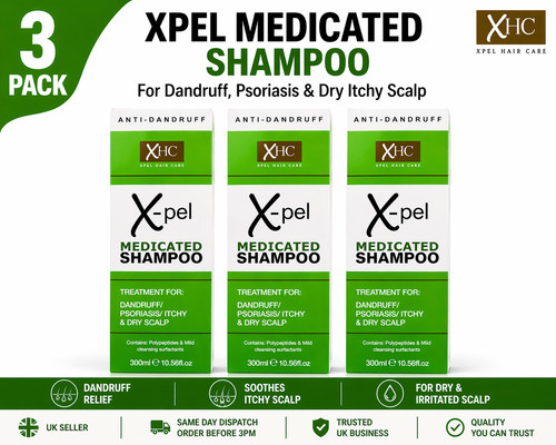 Xpel medicated shampoo - medicated, 3